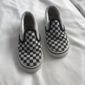 Vans toddler checkered slip on shoes